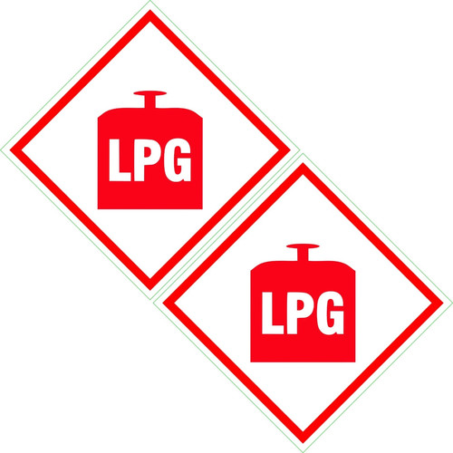 Lpg warning sticker - lpg,