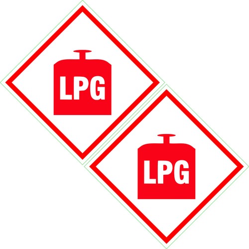 Lpg warning sticker - warning,
