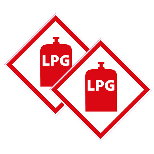 Lpg warning sticker campervan - lpg,