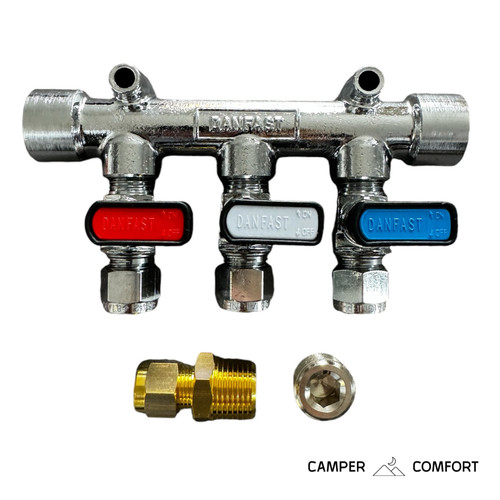 Way gas manifold 8mm - gas, manifold,