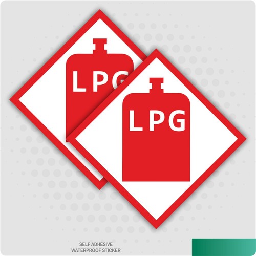 Lpg warning sticker - 2,