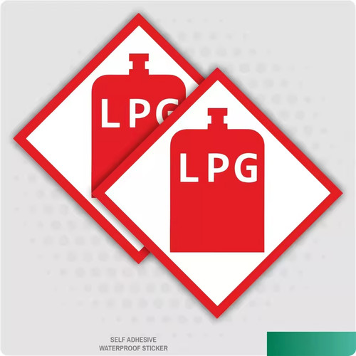 Lpg warning sticker - sticker, sign