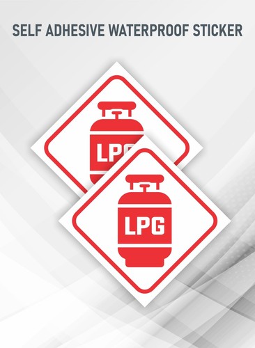 Lpg warning self adhesive - lpg,