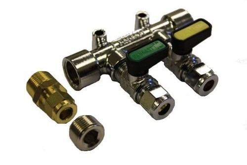 8mm way gas manifold - (5/16"),